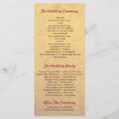 Circus Carnival Vintage Hochzeitsprogramme Programm (Rückseite)