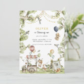 Circus Carnival | Waldwald Geburtstagspartei Einladung (Stehend Vorderseite)