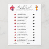 Circus Carnival Watercolor He said she said games (Vorderseite)