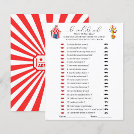 Circus Carnival Watercolor He said she said games