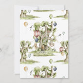 Circus Carnival | Woodland Forest Baby Dusche Einladung (Rückseite)