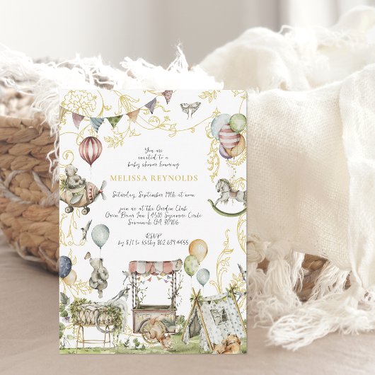 Circus Carnival | Woodland Forest Baby Dusche Einladung