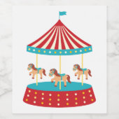 Circus Carousel Weinetikett (Einzelnes Label)