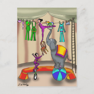Circus Cartoon 9376 Postkarte