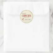Circus Childrens Geburtstagsticker Runder Aufkleber (Tasche)