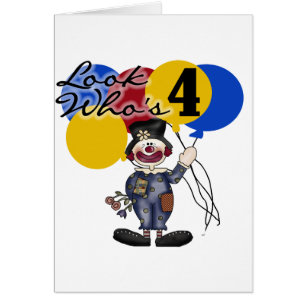 Circus Clown, 4. Geburtstag, Hemden und Geschenke