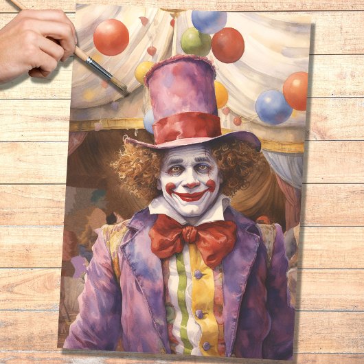 Circus Clown 5 Decoupage Paper Seidenpapier