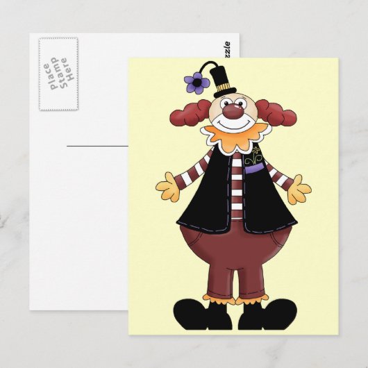 Circus Clown Act Postkarte (Vorne/Hinten)