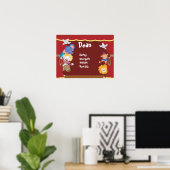 Circus Clown Baby Kids Room Name Print Poster (Heimbüro)