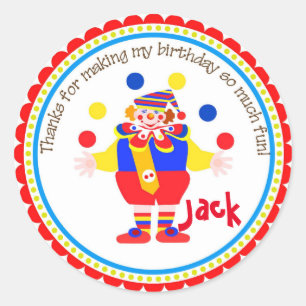 Circus Clown Carnival Geburtstagsparty Sticker