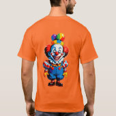 Circus Clown Character With Colorful Costume T-Shirt (Rückseite)
