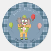 Circus Clown Elephant Student Reward Sticker (Vorderseite)
