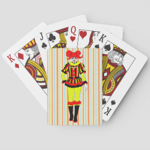 Circus Clown Frauenseite zeigt Freak Horror Gotik Spielkarten