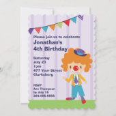 Circus Clown Geburtstagsparty Einladung (Vorderseite)