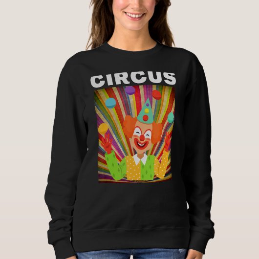 Circus Clown Graphics for Circus Party Sweatshirt (Vorderseite)
