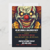 Circus Clown Happy Halloween-Party Einladungen (Vorderseite)