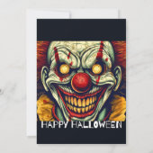 Circus Clown Happy Halloween-Party Einladungen (Rückseite)