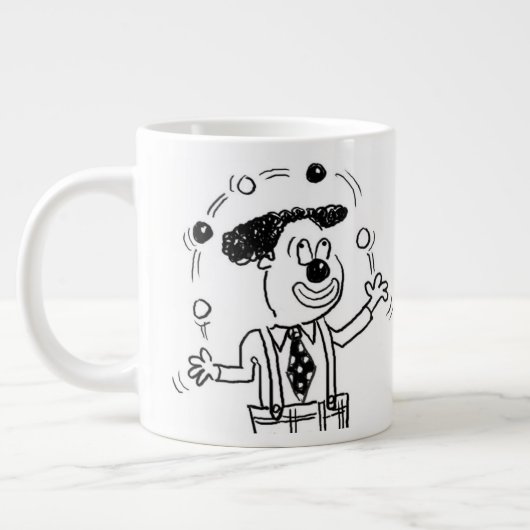 Circus Clown Juggler Jumbo-Tasse (Links)