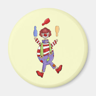 Circus Clown Juggling Magnet
