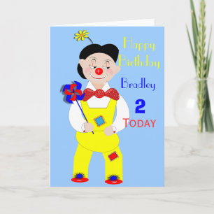 Circus Clown Kinder Fun Niedliche Geburtstag Card Karte