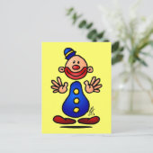 Circus Clown Postkarte (Stehend Vorderseite)