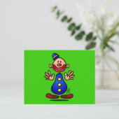 Circus Clown Postkarte (Stehend Vorderseite)
