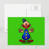 Circus Clown Postkarte (Vorne/Hinten)