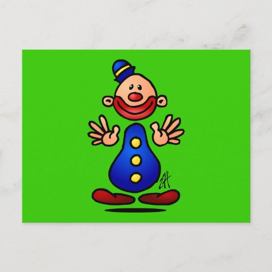 Circus Clown Postkarte (Vorderseite)
