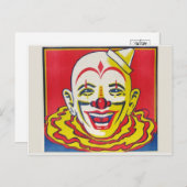 Circus Clown Postkarte (Vorne/Hinten)
