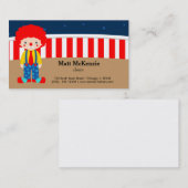 Circus Clown Visitenkarte (Vorne/Hinten)