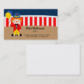 Circus Clown Visitenkarte (Vorne/Hinten)