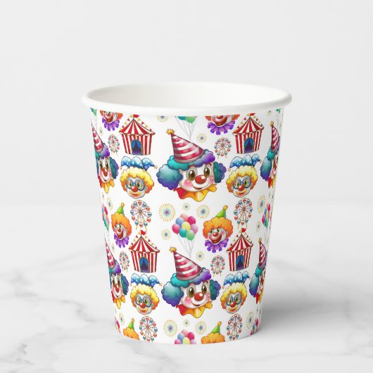 Circus-Clowns Pappbecher (Rückseite)
