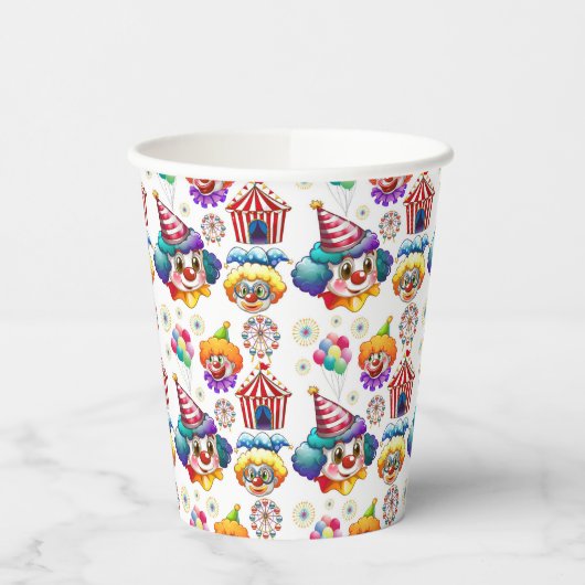 Circus-Clowns Pappbecher (Links)