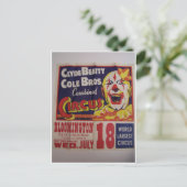Circus, Clyde Beatty und Cole Bros Retro Theater Postkarte (Stehend Vorderseite)