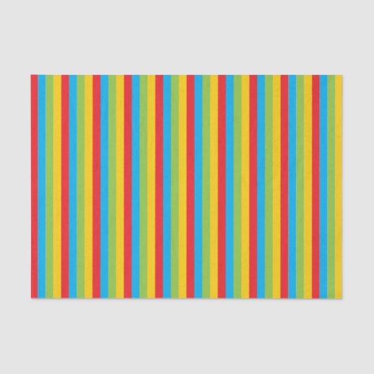 Circus Colofarbene Streifen Seidenpapier (Vorderseite)