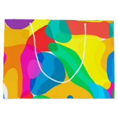 Circus Colors Chaos Abstrakt Art Muster Große Geschenktüte (Rückseite)