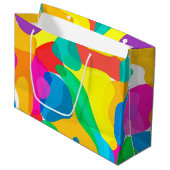 Circus Colors Chaos Abstrakt Art Muster Große Geschenktüte (Vorderseite Schrägansicht)