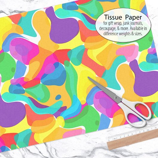 Circus Colors Chaos Abstrakt Art Muster Seidenpapier