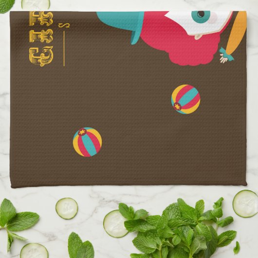 circus design handtuch (Gefaltet)