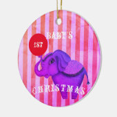 Circus Elephant (1. Baby) Keramik Ornament (Links)
