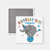 Circus Elephant 1. Geburtstag Magnet (Vorderseite/Rückseite)
