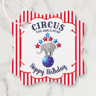 Circus Elephant Birthday Geschenkanhänger