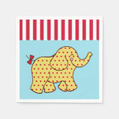 Circus Elephant Birthday Party Napkins Serviette (Vorderseite)