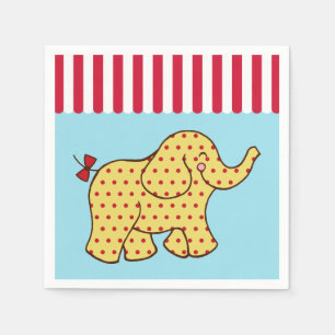 Circus Elephant Birthday Party Napkins Serviette