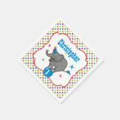 Circus Elephant Birthday Serviette (Ecke)