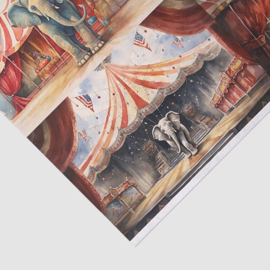 Circus Elephant Collage 1 Decoupage Paper Seidenpapier (Ausschnitt)