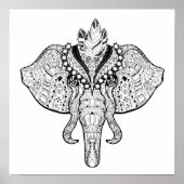 Circus Elephant Doodle 2 Poster (Vorne)