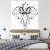 Circus Elephant Doodle 6 Leinwanddruck (Insitu (Schlafzimmer))