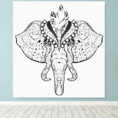 Circus Elephant Doodle 6 Leinwanddruck (Insitu (Holzboden))