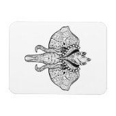 Circus Elephant Doodle Magnet (Horizontal)